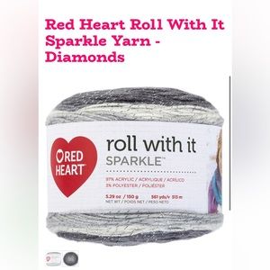Roll With it Yarn - sparkle - diamonds 7 skeins